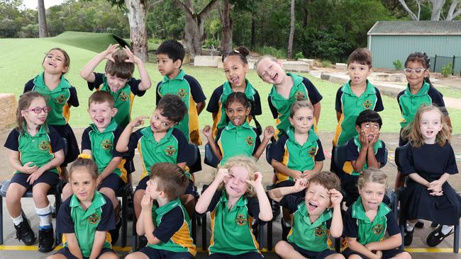 My First Year: Musgrave State School Prep Coral. Front Row: Cobie, Tyde, Xavier, Rowland, Lily. Middle Row: Maylea, Ors, Harrison, Ayana, Austin, Akira, Jess. Back Row: Rosalia, Edward, Rudra, London, River, Kobe, Mehrish. Picture Glenn Hampson.