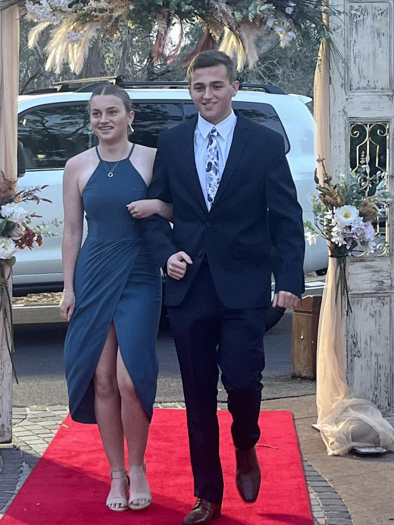 Blair Lawrie arrives at Hervey Bay State High School's formal.