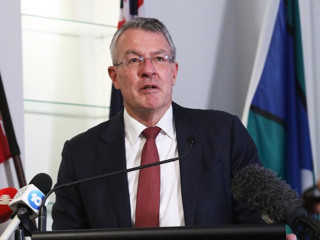 National Domestic Violence Symposium held inside the Family Court Building in Melbourne. Commonwealth Attorney-General Mark Dreyfus KC MP. Friday, April 19. 2024. Picture: David Crosling