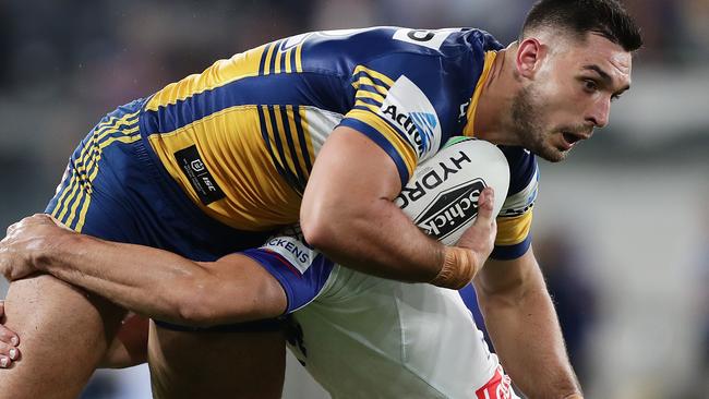 Ryan Matterson made his debut for the Eels. Picture: Mark Metcalfe/Getty Images