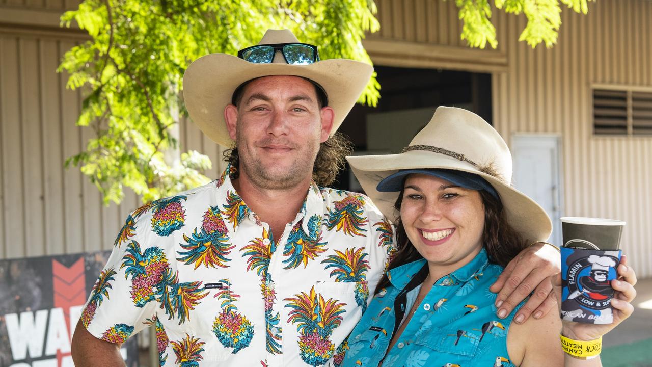 Russell Thompson and Samantha Jarvie at Meatstock at Toowoomba Showgrounds, Friday, April 8, 2022. Picture: Kevin Farmer