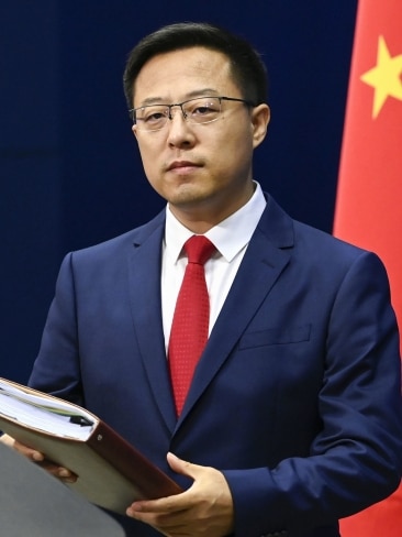 Chinese Foreign Ministry spokesman Zhao Lijian slammed NATO for its attempts to "start a new Cold War". Picture: Kyodo News via Getty Images