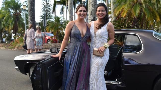 Elise Crewe and Jade Storey at the Mackay State High School formal at the MECC, on Wednesday November 18. Picture: Zizi Averill