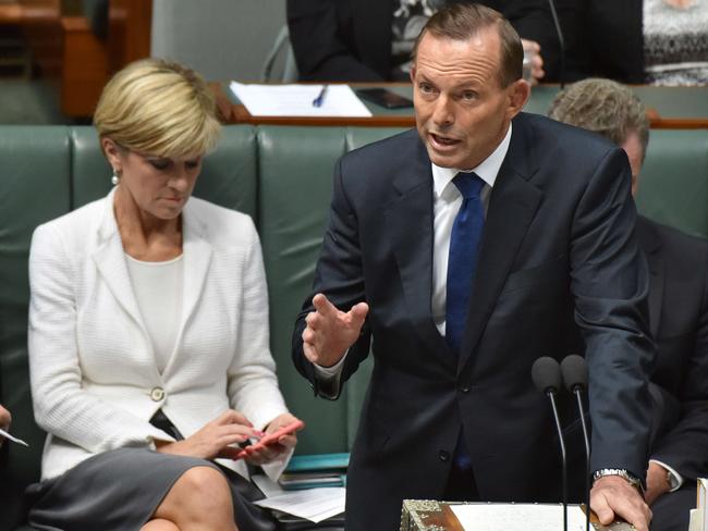 The Prime Minister addresses the House of Representatives after announcing fresh measures to combat "homegrown" extremists. Picture: AFP