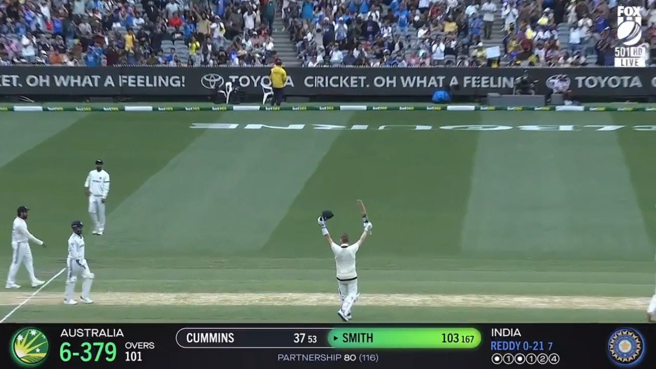 Steve Smith brings up century with glorious cover drive