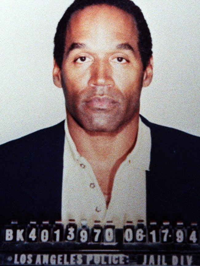 OJ Simpson’s mugshot. Picture: AFP.