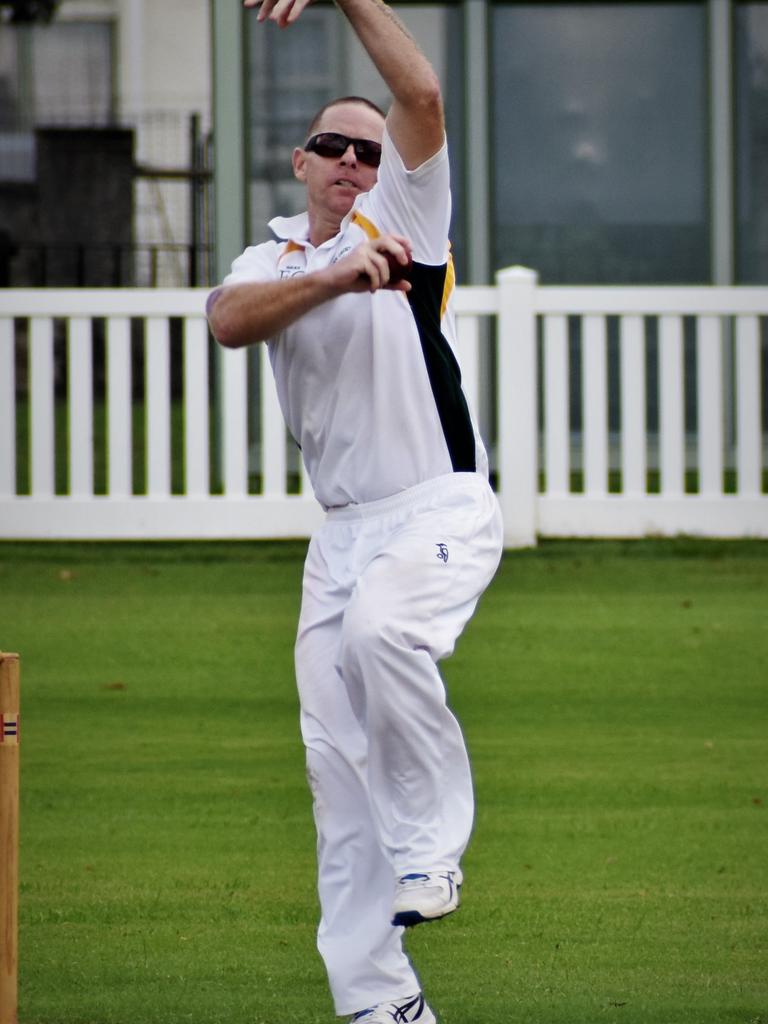 GDSC Easts-Westlawn Crown Hotel off spinner Chris Brophy took 2 for 32 off 18 overs in the CRCA GDSC Premier League preliminary final against Ulmarra Hotel Tucabia Copmanhurst at Ellem Oval on Saturday, 20th March, 2021.