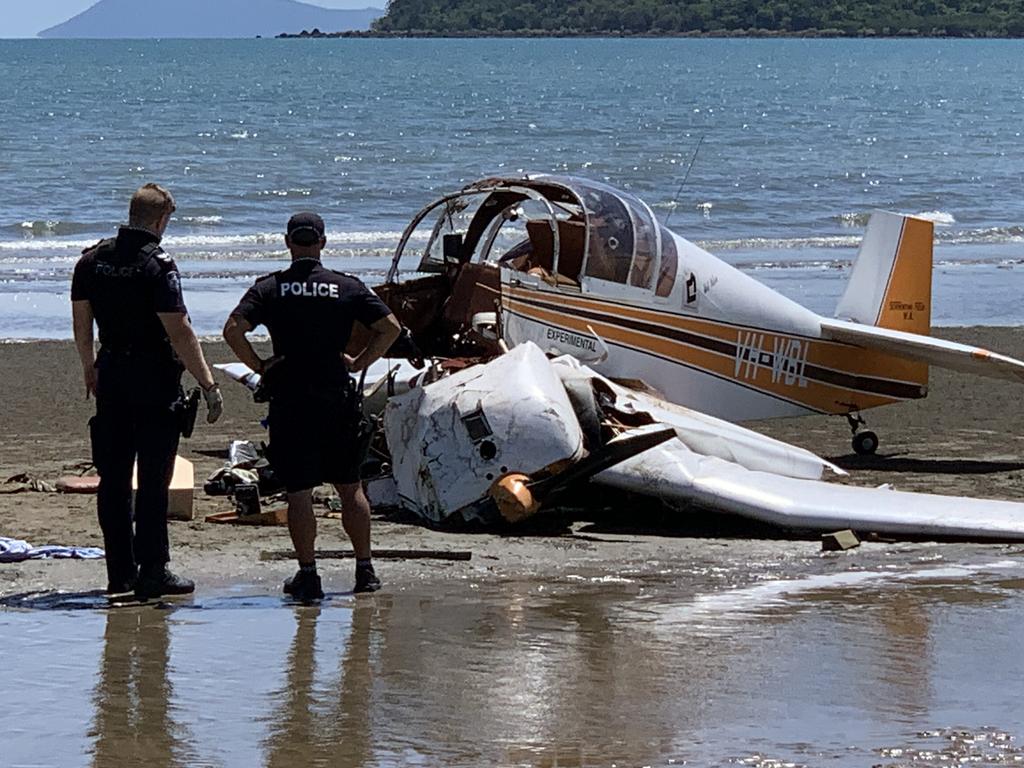 Fatal plane crash at Ball Bay, north of Mackay, on Christmas Eve 2021. Photo: Janessa Ekert