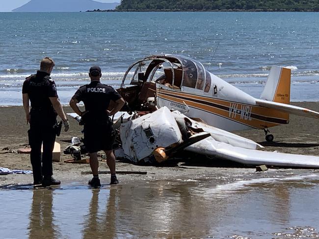Fatal plane crash at Ball Bay, north of Mackay, on Christmas Eve 2021. Photo: Janessa Ekert
