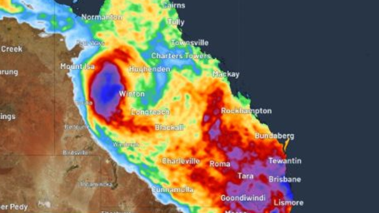 Forecast rainfall in the 72 hours to Tuesday night. Heavy falls are possible in two areas: the state’s west and its south east.