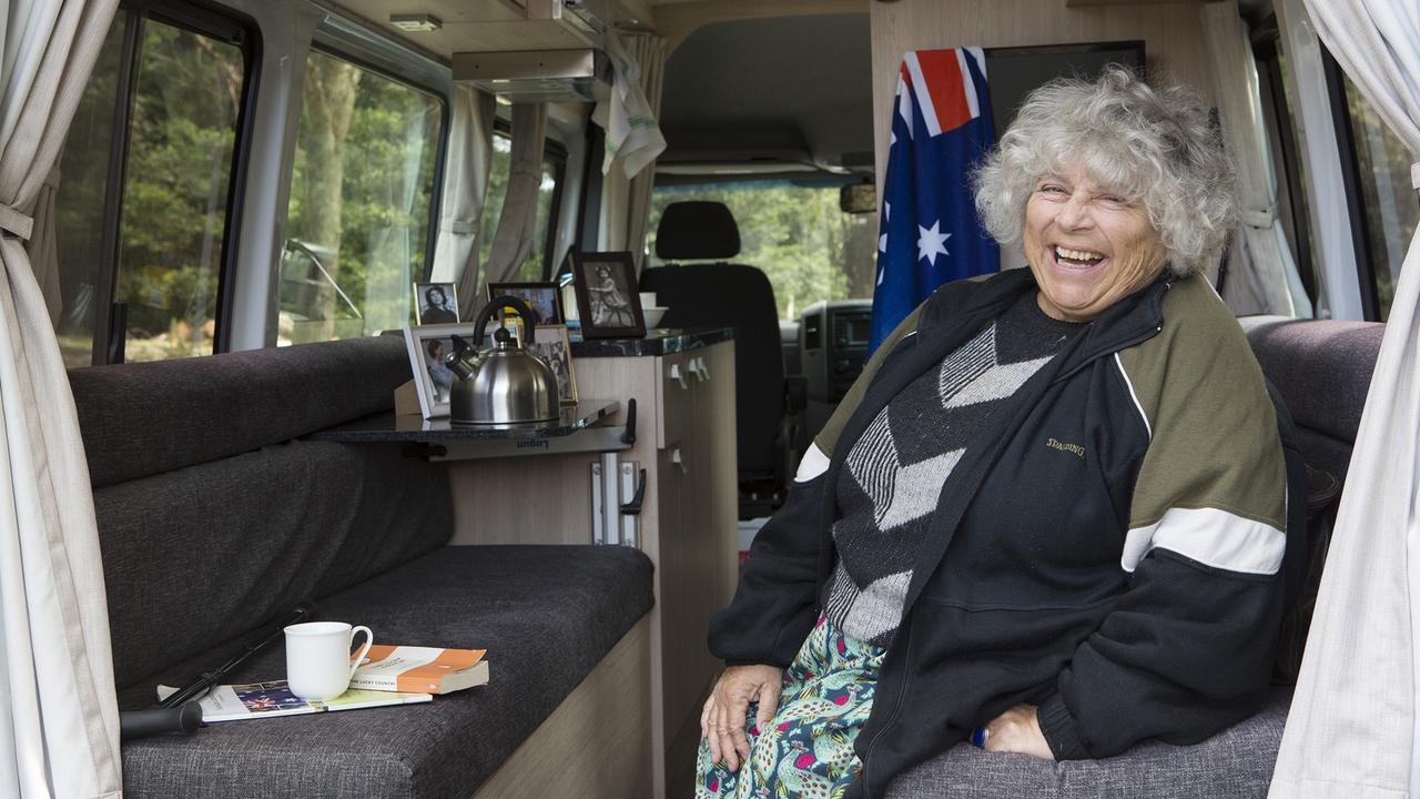 Margolyes road-tripped around Australia for her new series. Picture: ABC-TV.