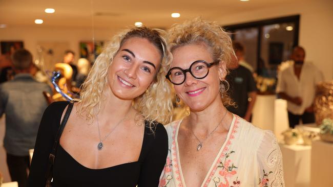 Daisy Ware and Lizette Richards at the SWELL Art Prize at Broadbeach Community Space for Gold Coast at Large. Picture, Portia Large.