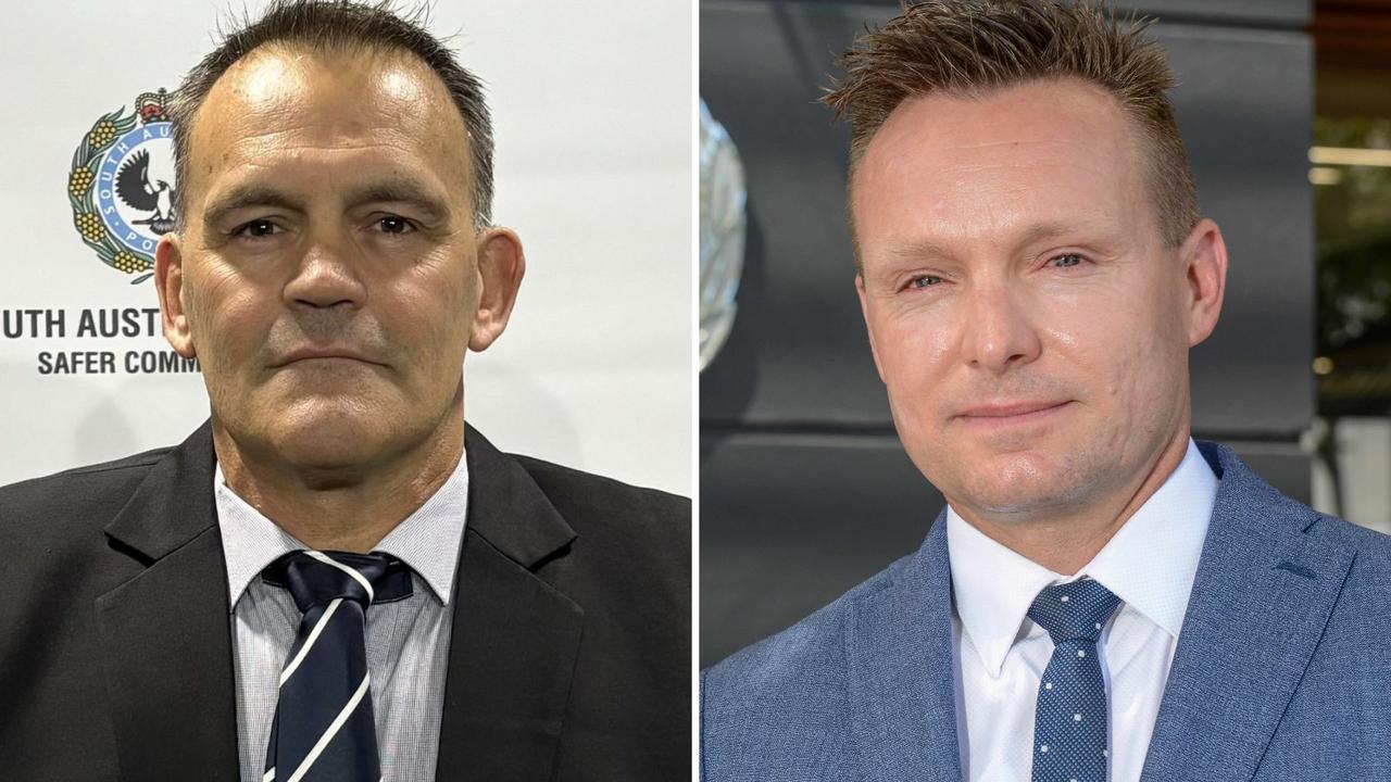 The Police Association has expelled presidential candidate Darren Cornell (left) for comments made about President Wade Burns (right) during his campaign. Picture: Supplied