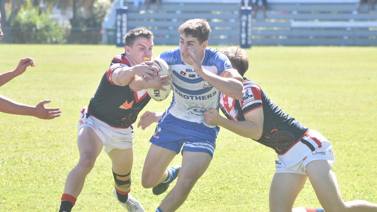 Sean Bourke for Ignatius Park against St Patrick's College in the Aaron Payne Cup in Mackay, 20 July 2021. Picture: Matthew Forrest