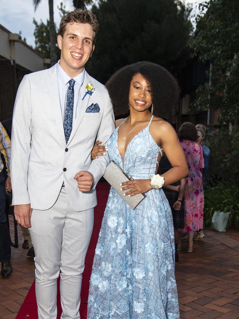 Nia Saleh and Sam Freer at Fairholme College formal, Wednesday, March 29, 2023. Picture: Kevin Farmer