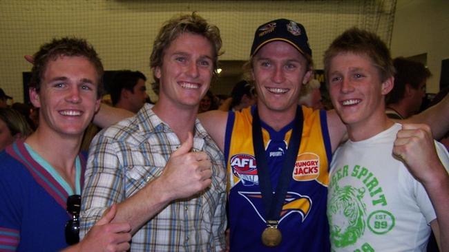 The Selwood boys - Joel, Troy, Adam and Scott Selwood after this year's grand final.