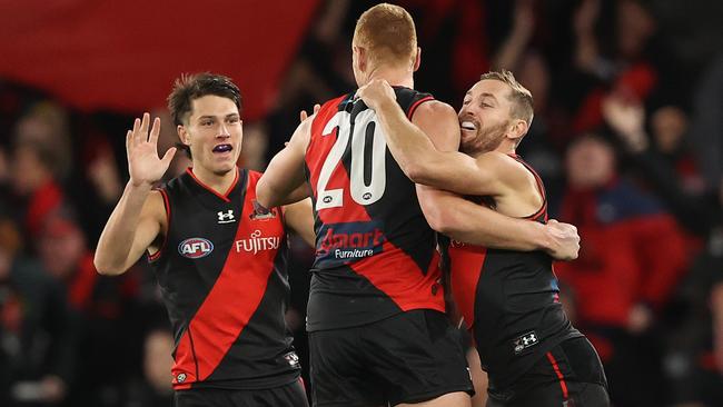 Peter Wright of the Bombers celebrates. Photo by Robert Cianflone/Getty Images