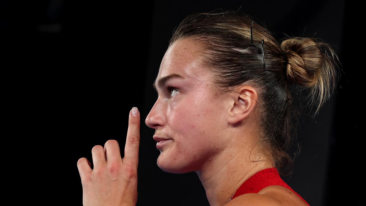 Aryna Sabalenka has made a hot start. (Photo by Darrian Traynor/Getty Images)