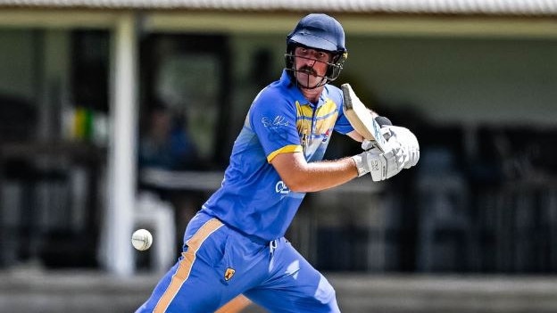 Matt Hammond made an unbeaten 14 against his former team, Darwin. Picture: Darwin &amp; District CC.