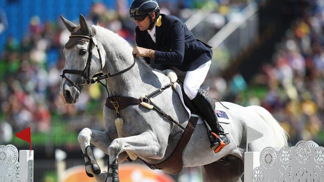 Stuart Tinney part of the Australian equestrian team that won bronze. Picture. Brett Costello