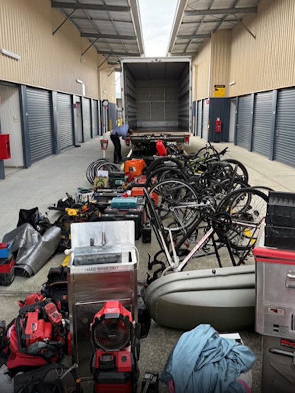 The massive alleged haul was found in a storage container.