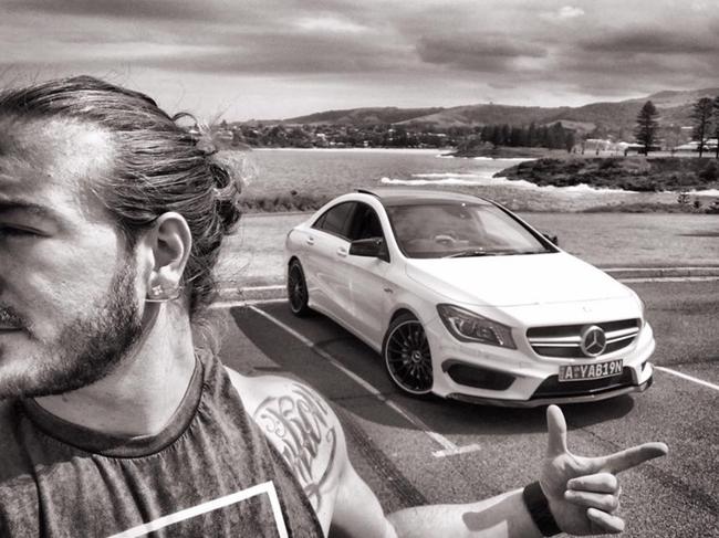 Brendan Baker with his beloved Mercedes.