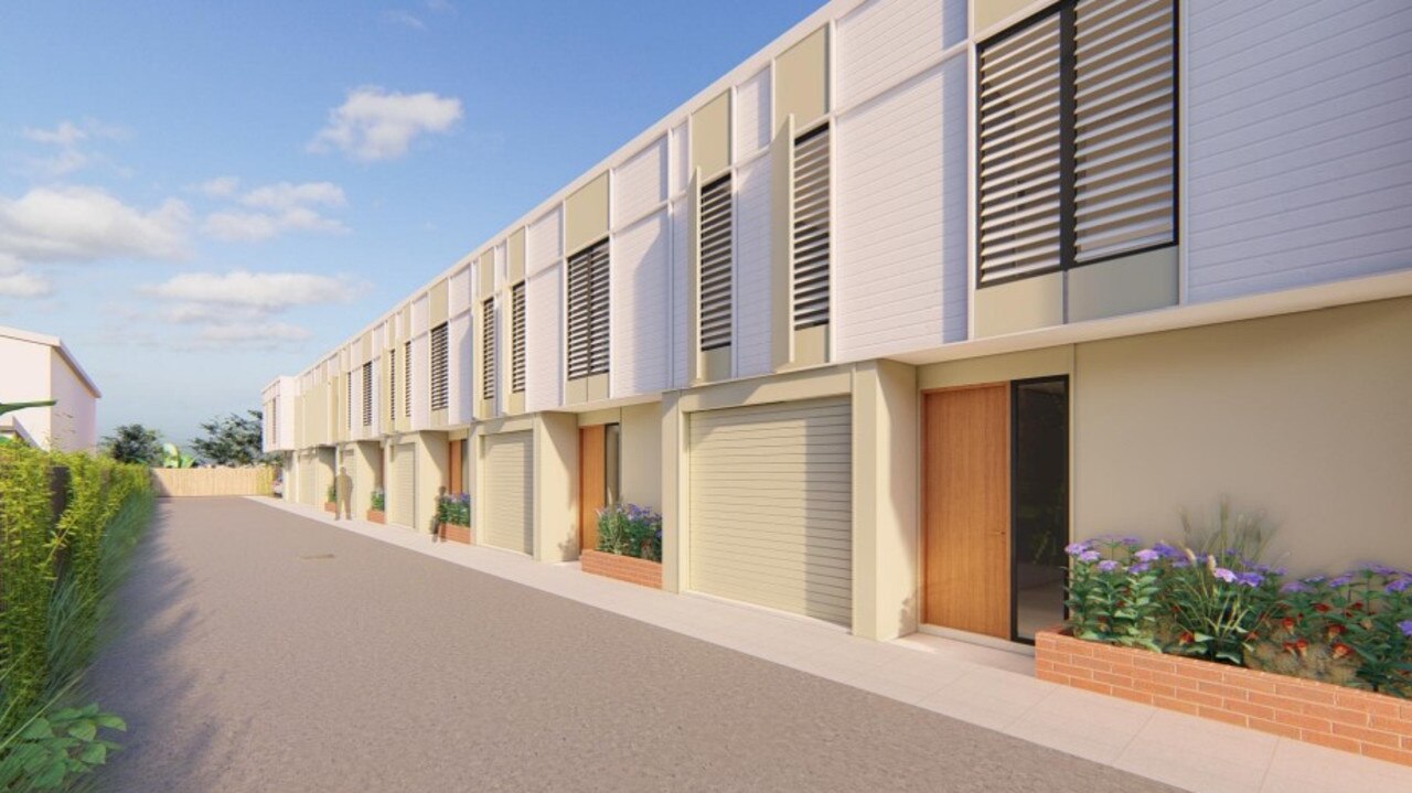 A 3D render of the proposed unit fronts at 20 Yinni St, Maroochydore. Pic: OGE Group Architects.