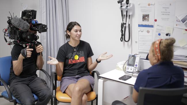 Behind the scenes of Our Medicine with series director Kimberley Benjamin. Picture: Supplied by SBS and NITV