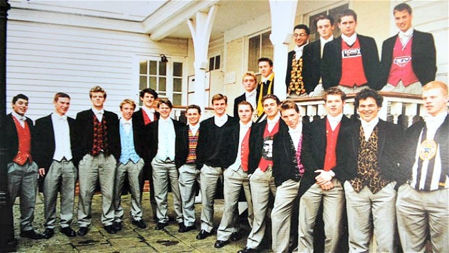 Can you spot them? Prince William in the top right hand corner. Eddie Redmayne in the bottom row, fourth from the right. Source: Picture Media
