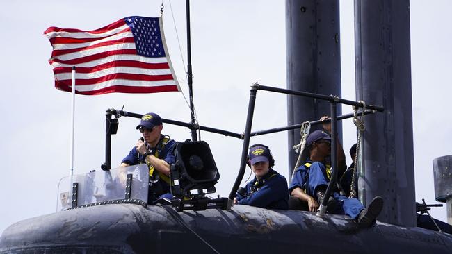 The Los Angeles-class attack submarine USS Albuquerque SSN 706. Picture: Getty Images.