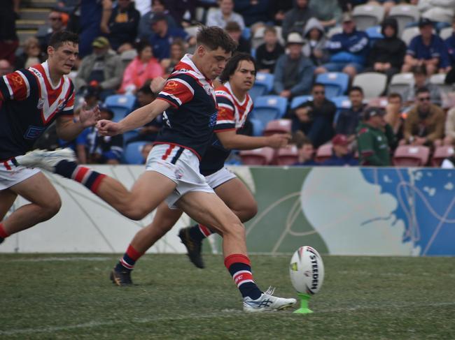 Kai Simon. Ignatius Park College v St Patrick's College Mackay Confraternity Shield Final July 1, 2022. Picture: Max O'Driscoll.