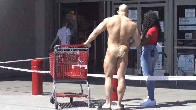 Bodybuilder Wears Mask (and Not Much Else) to California Businesses