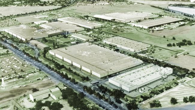 Aerial view of General Motors-Holden's Elizabeth factory in 1988.