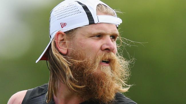 That’s some growth. Michael Hurley at Essendon’s pre-season training session. (Photo by Michael Dodge/Getty Images)