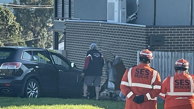 A car has ploughed into a Newcombe St house at Portarlington. Picture: Mark Murray