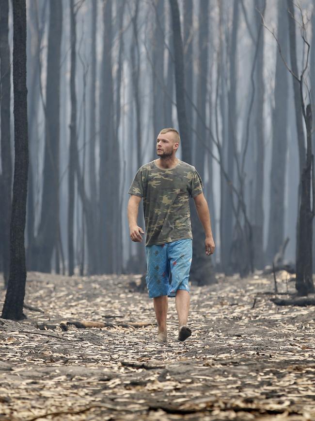 Patty Boyle searching for injured wildlife. Picture: David Caird