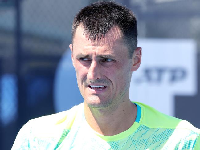 Bernard Tomic - Jason Kubler v Bernard Tomic at the 2025 Brisbane QTC Tennis Internationals, Tennyson, on Wednesday 28th January 2025 - Photo Steve Pohlner