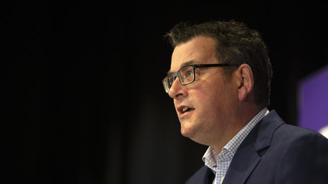 Daniel Andrews at his press conference on Thursday. Picture: Sarah Matray/NCA NewsWire.