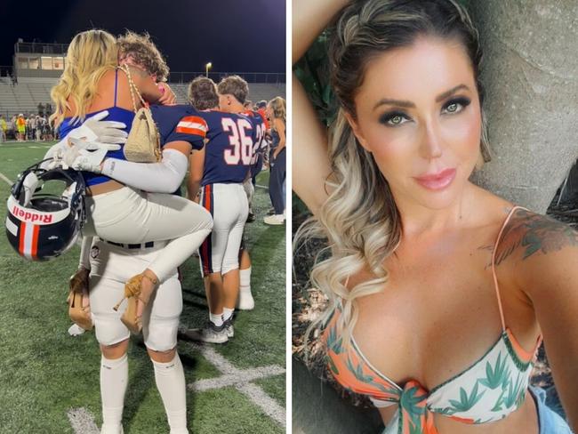 Amber Wright has stolen the show at her son's games. Photo: Instagram, @ambslund.