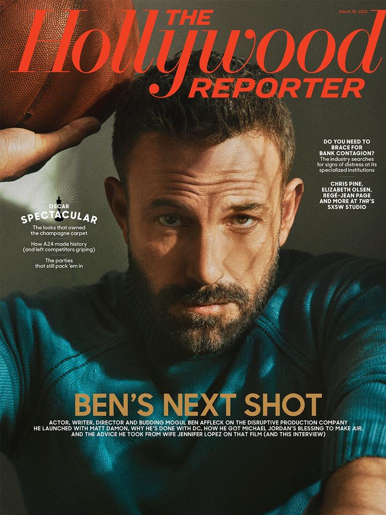 Ben Affleck on the cover of The Hollywood reporter.