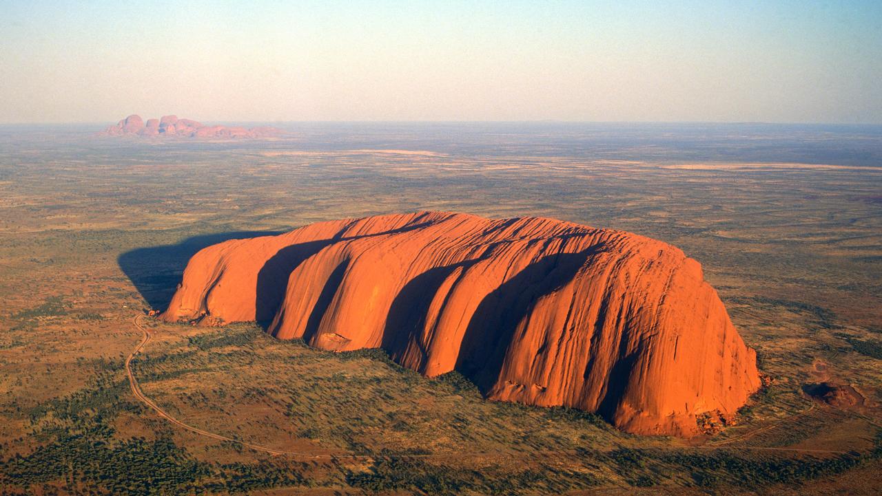 ULURU .. Aerial view of Uluru and the Olgas in the Northern Territories Australia