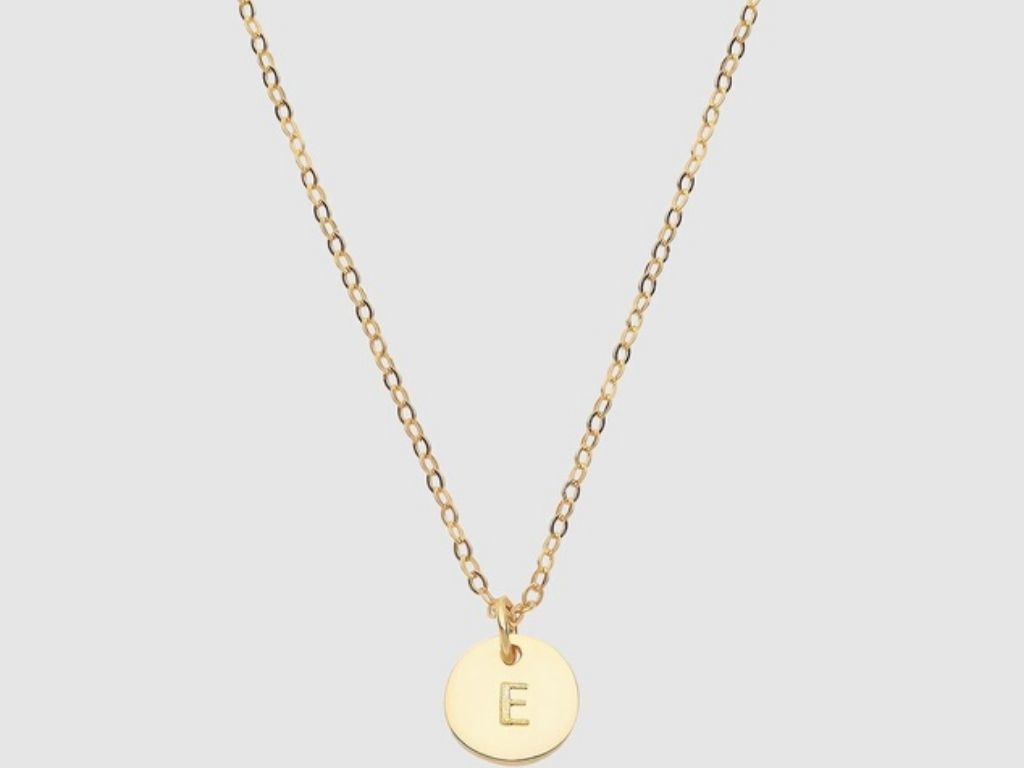 Dear Addison Initial E Letter Necklace