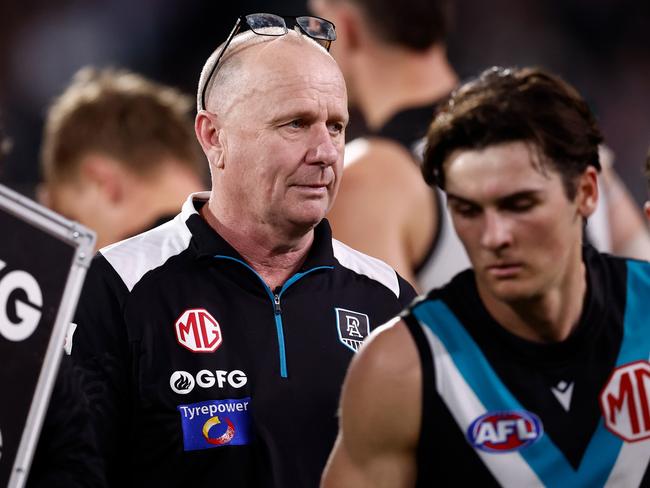 Ken Hinkley says Power players will ‘own’ their latest finals failure. Picture: Michael Willson/AFL Photos via Getty Images