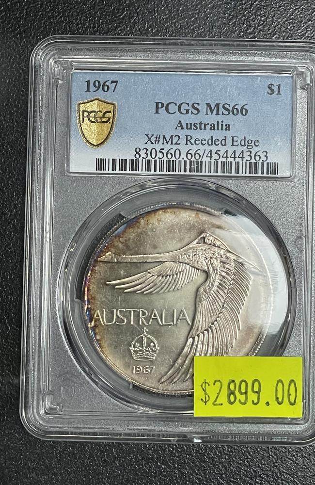 The most valuable coin in the store currently is the 1967 ‘Goose’ dollar.