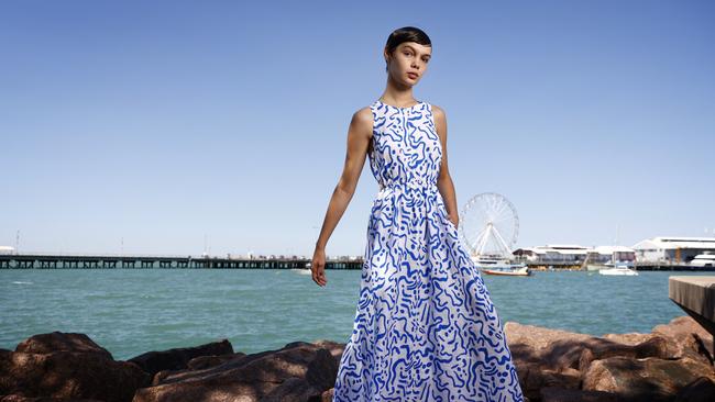 Rising talent Savannah Kruger, who has signed for IMG models, in Darwin. Picture: Richard Dobson