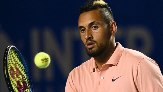 Nick Kyrgios has not played a competitive match in over 6 months due to the COVID pandemic. Picture: AFP.