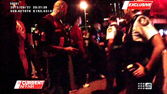 Gold Coast Bikie Brawl between the Bandidos and Finks at Broadbeach. Photo: A Current Affair