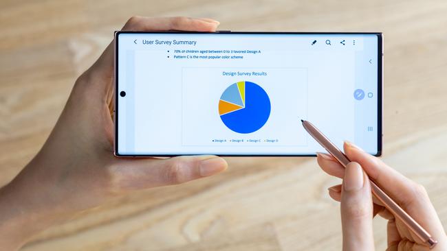 The stylus on the Samsung Galaxy Note20 Ultra is more responsive than the previous model. Picture: Supplied