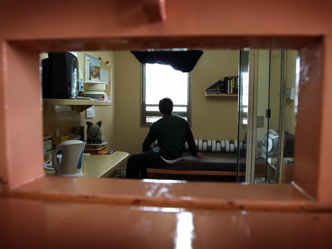 Inside a standard cell at Loddon Prison, Castlemaine.