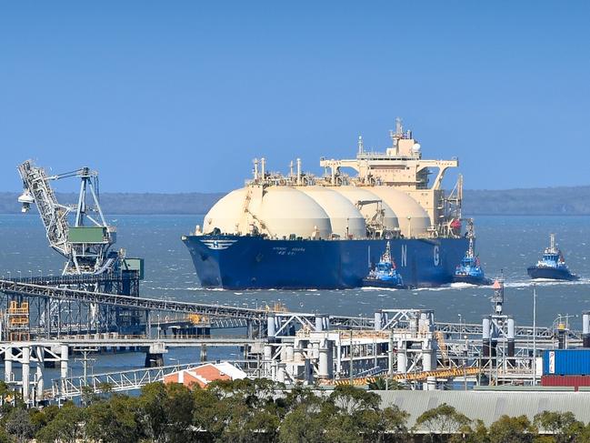 LNG Tanker arriving in Gladstone harbour.